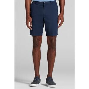 JOS. A. BANK Tailored Fit Traveler Shorts Navy Blue Flat Front Casual Men's 36